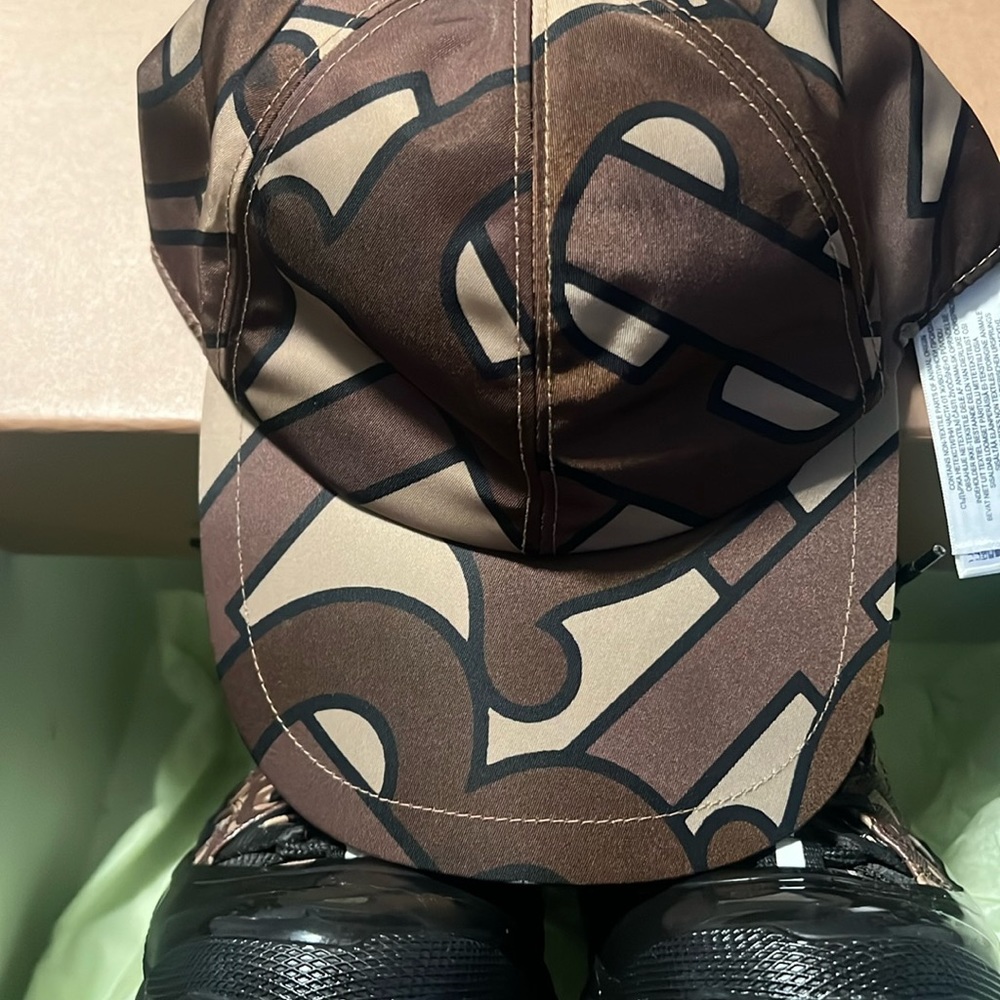 BURBERRY 8025084 TB Monogram hat cap baseball cap Nylon Brown